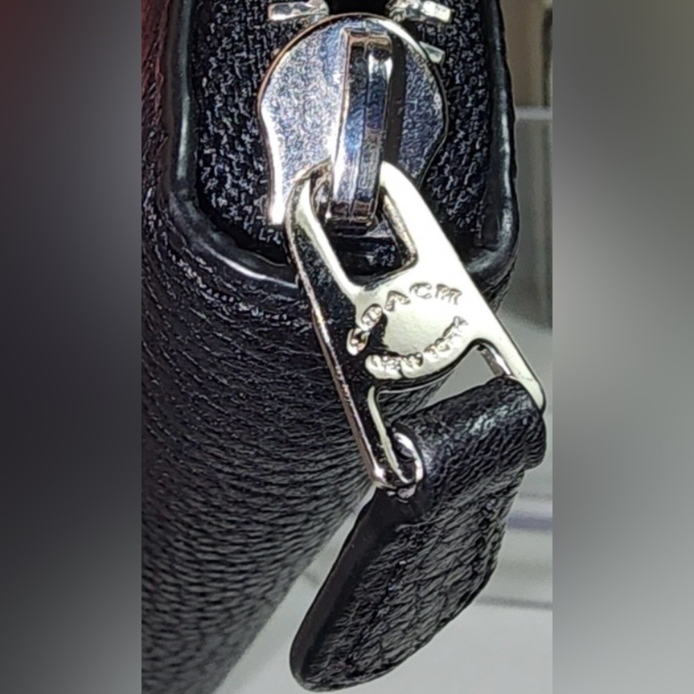 NWT COACH LIMITED EDITION STUDDED SCRIPT ZIPPER WALLET
7.5" (L) × 4" (H) - Picture 13 of 13